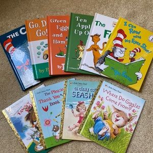 10 BRAND NEW Dr. Seuss & Little Golden Books.